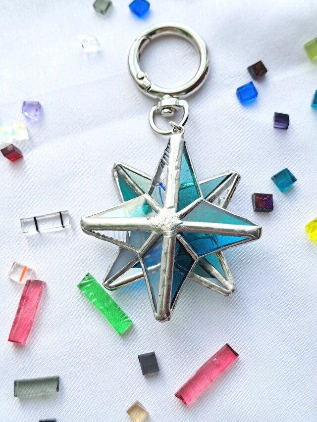 Octagram charm/ BLUE