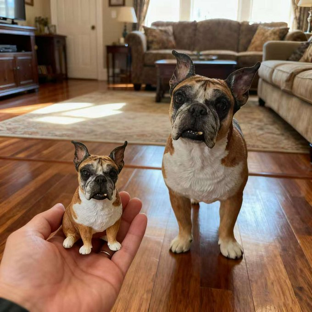 ペット 似顔絵 人形 オーダーメイド、 ペットの写真で フィギュア プレゼント、犬 愛犬 肖像画、うちの子 置物、ドール