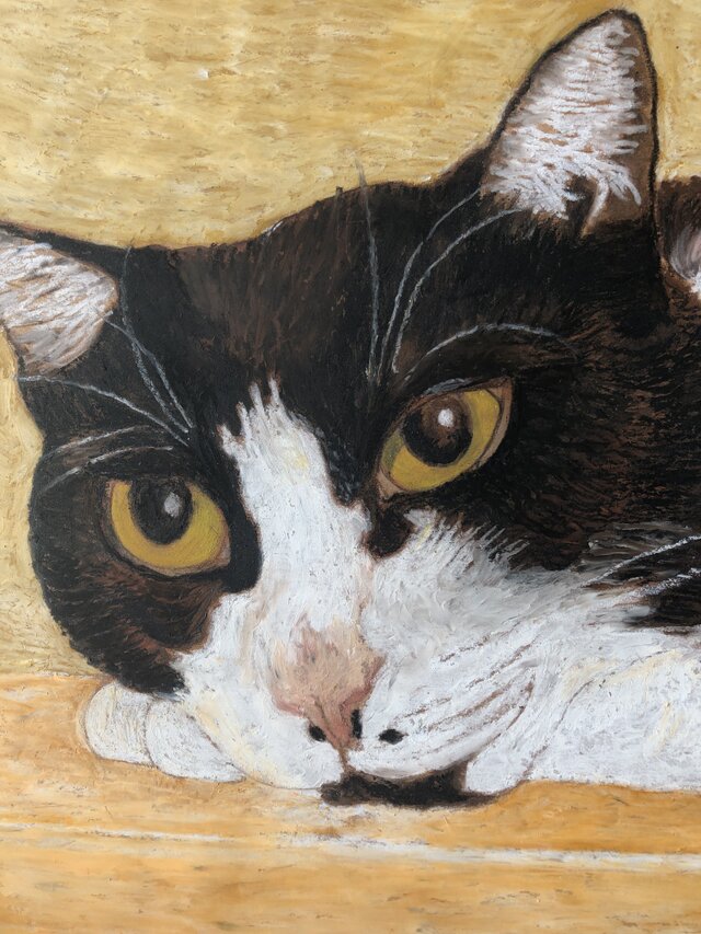 ウメ15」猫イラスト（原画） | iichi 日々の暮らしを心地よくする