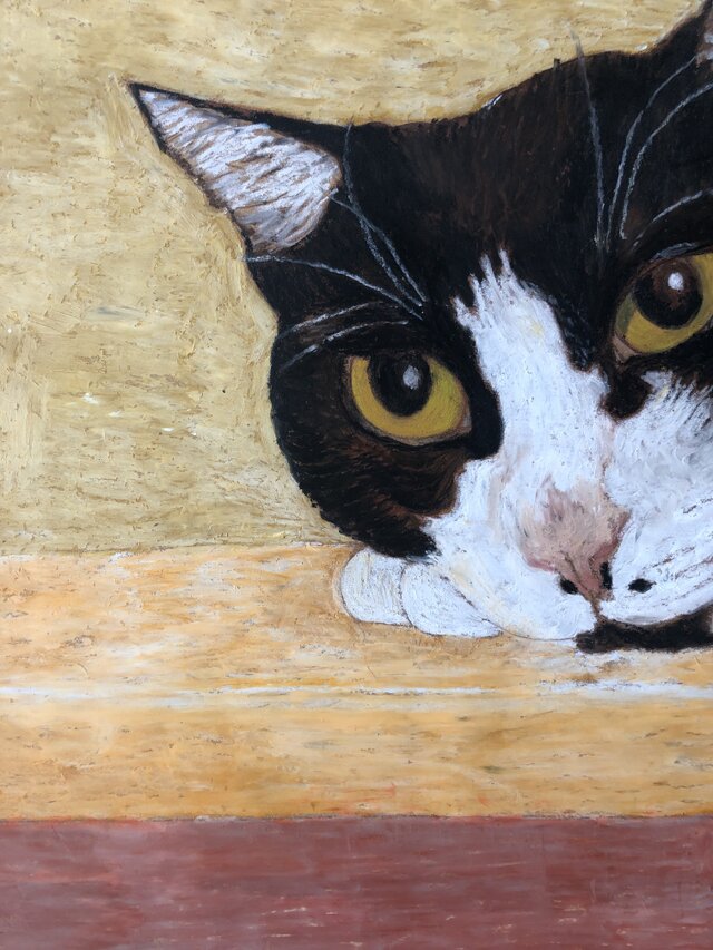 ウメ15」猫イラスト（原画） | iichi 日々の暮らしを心地よくする