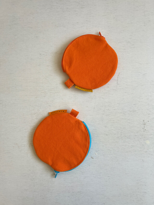 まるポーチ/オレンジ