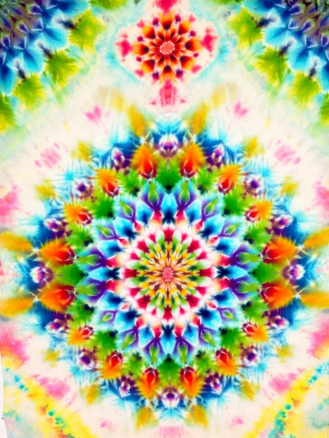 タイダイ タペストリー 曼荼羅 