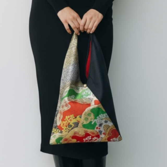 あずま袋【送料込み】帯リメイク　ブラック