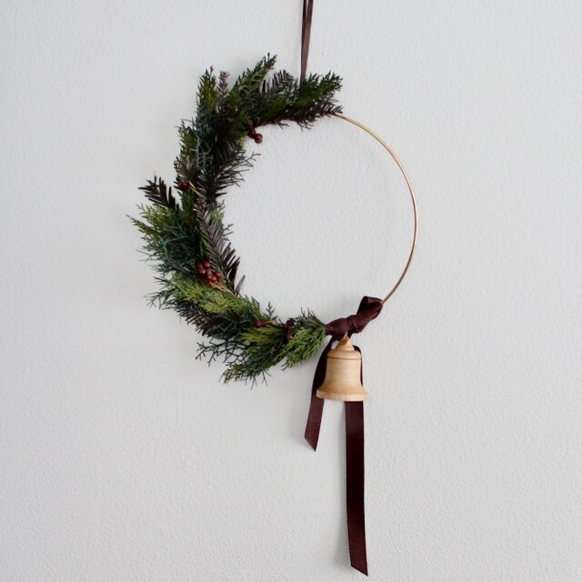 季節のリース　クリスマスフープリース2