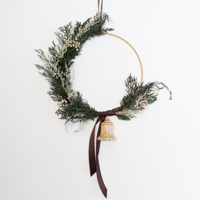 季節のリース　クリスマスフープリース