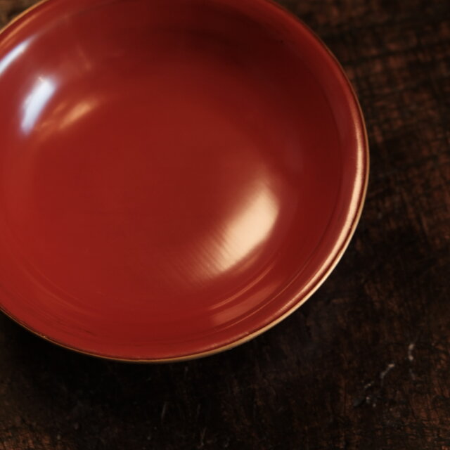 赤で素敵◇ 時代物 漆芸小皿 漆器 骨董・antiques 古民家 古道具 大正