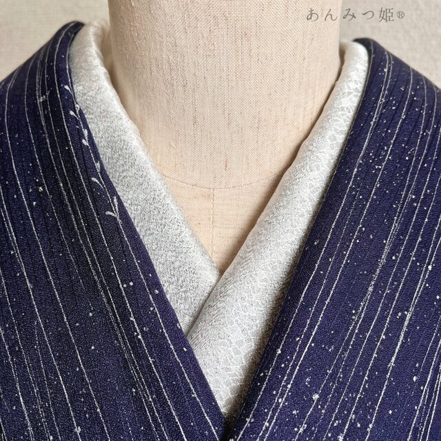 ポリエステルの半衿  プリズムシルバー