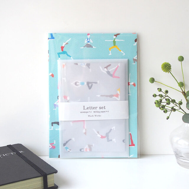 ヨガポーズのレターセット