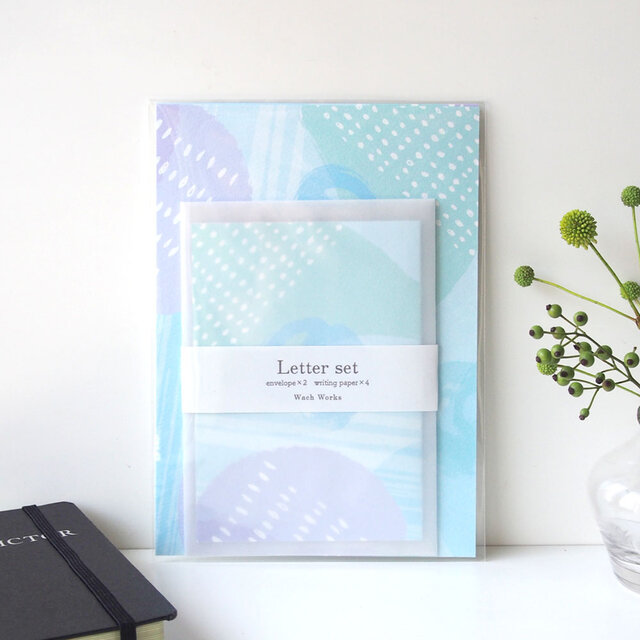 水彩アクアカラーのレターセット