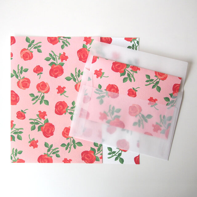 薔薇 - rose - のレターセット | iichi 日々の暮らしを心地よくする