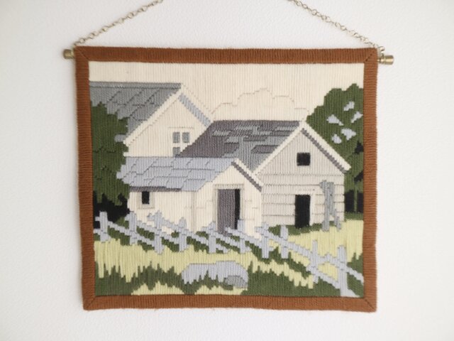 スウェーデンのおばあちゃんの刺繍　タペストリー スウェーデンのおばあちゃんの刺繍 タペストリー