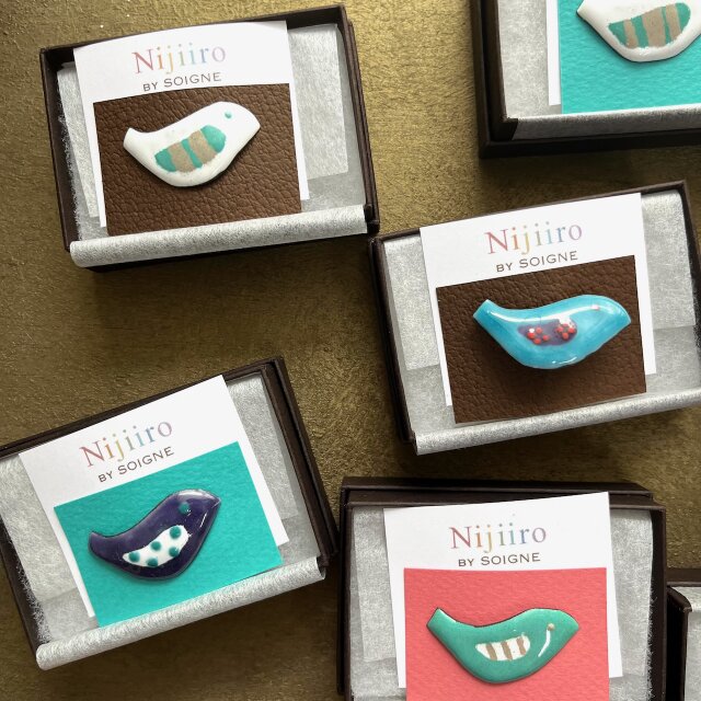 七宝焼 / コトリ＃1【ブローチ・タックピン】 | iichi 日々の暮らしを