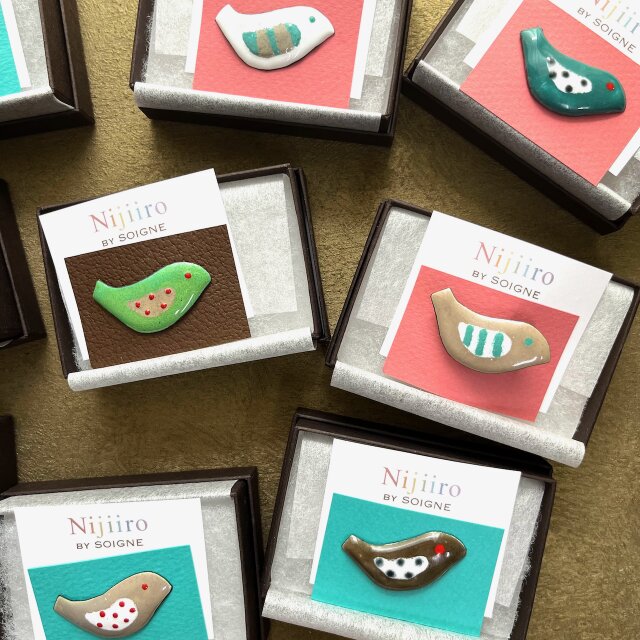 七宝焼 / コトリ＃1【ブローチ・タックピン】 | iichi 日々の暮らしを