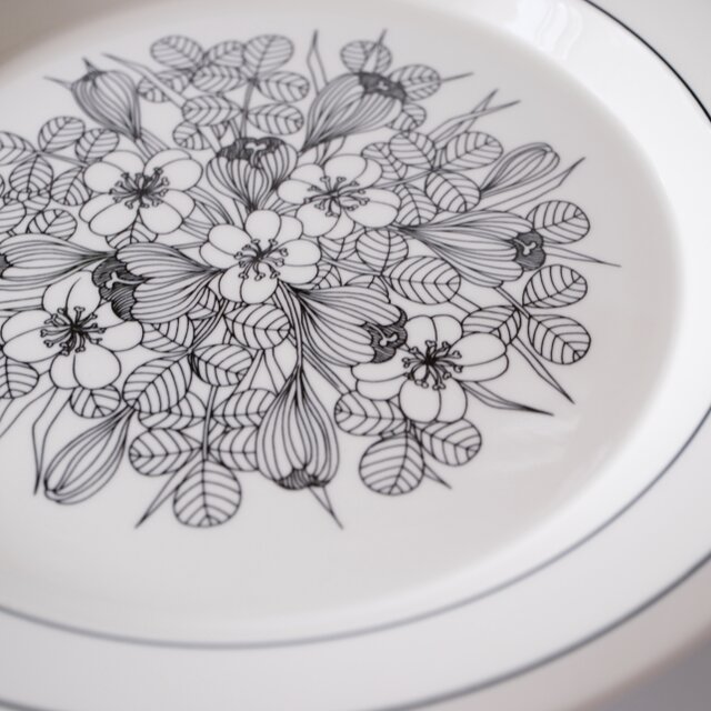 ARABIA Krokus plate アラビア クロッカス プレート モノトーン 26cm
