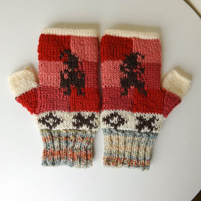 ハーフミトン（ブロック小さな人）