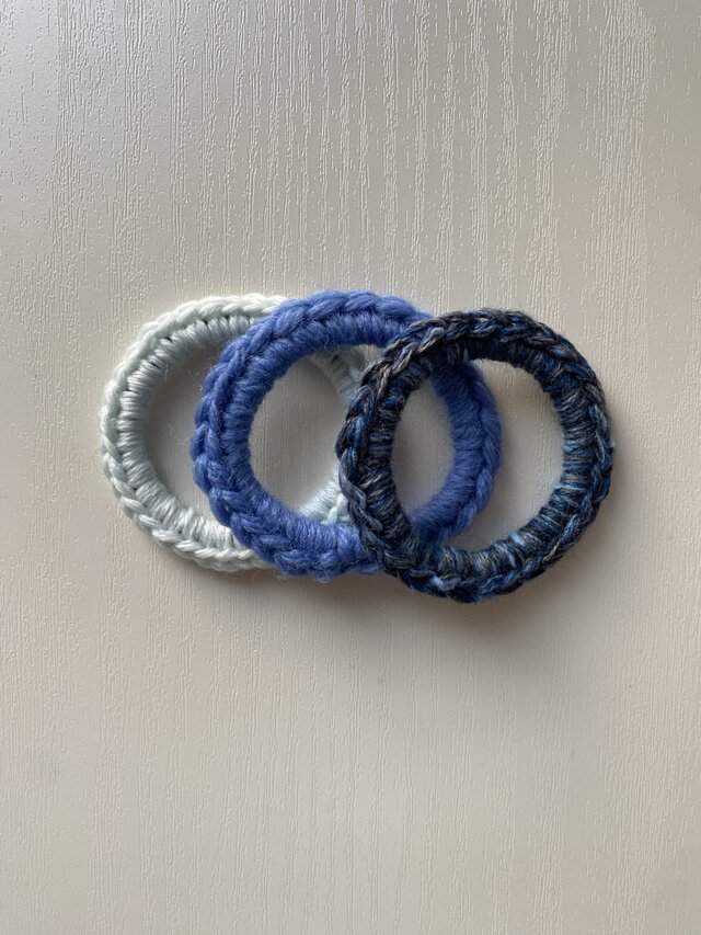 毛糸のヘアゴム（3個セット）②