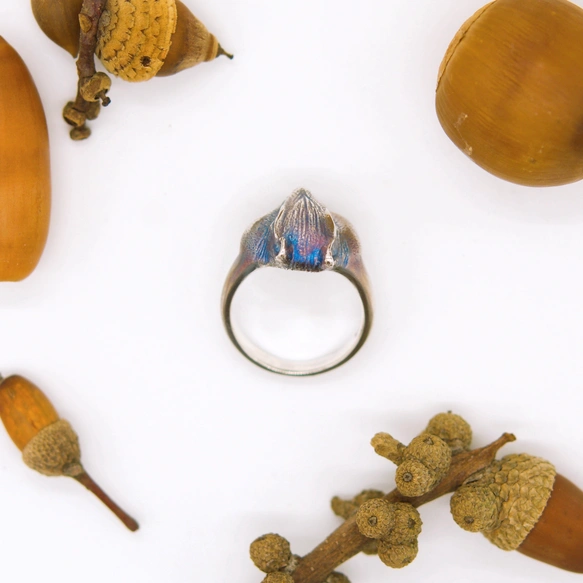 もぐもぐ!森のリスさん•リング【スターリングシルバー製/動物モチーフ