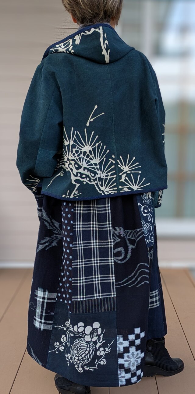 C様専用］古布リメイク ギャザー切り替えのキャミソールワンピース
