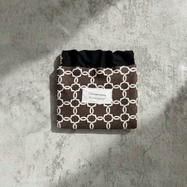 バネ口ポケットティッシュ入れ付きミニポーチ/サッと取り出せて便利/リップ・アクセサリー・小物入れ／花粉症・ゴミ入れにも