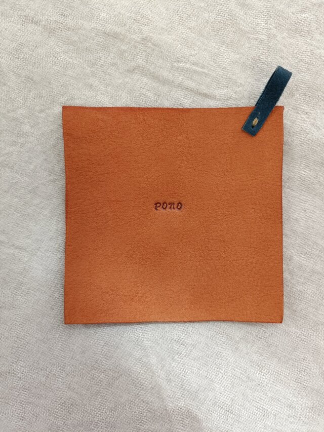 レザーコースター　キャメル　オイルヌメ（シュリンク）