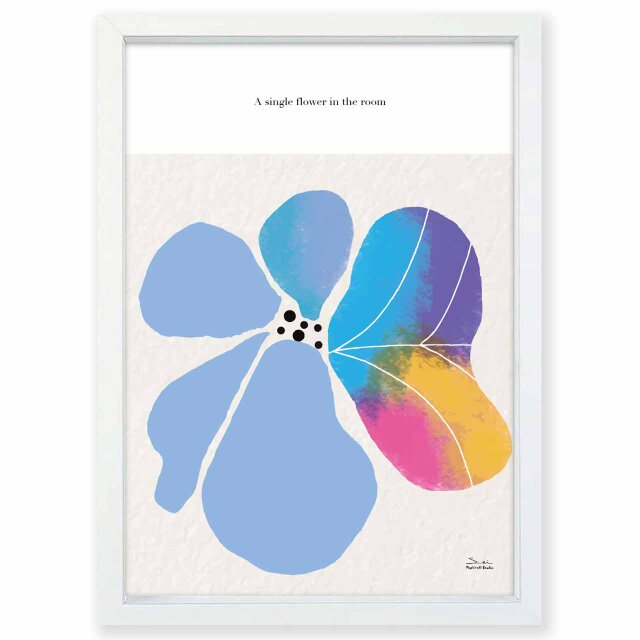 一輪の花　花　送料無料 　イラスト　A4〜A0　ポスター　アートポスター　アート/sei検索新着順　3813