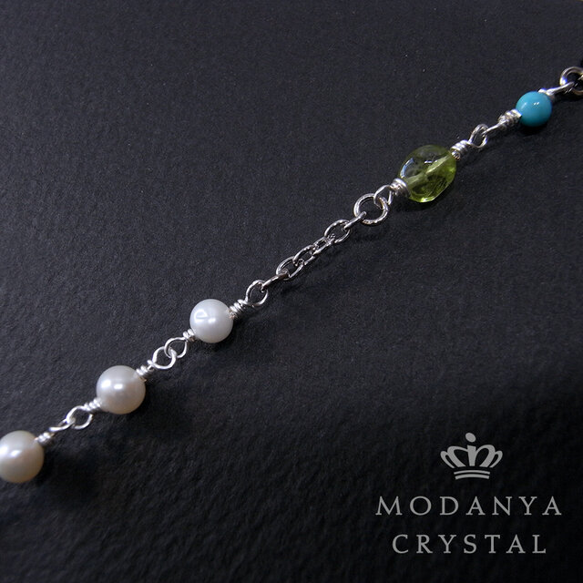 アクアマリン+カイヤナイト+ラブラドライト+ブルートパーズ+ペリドット