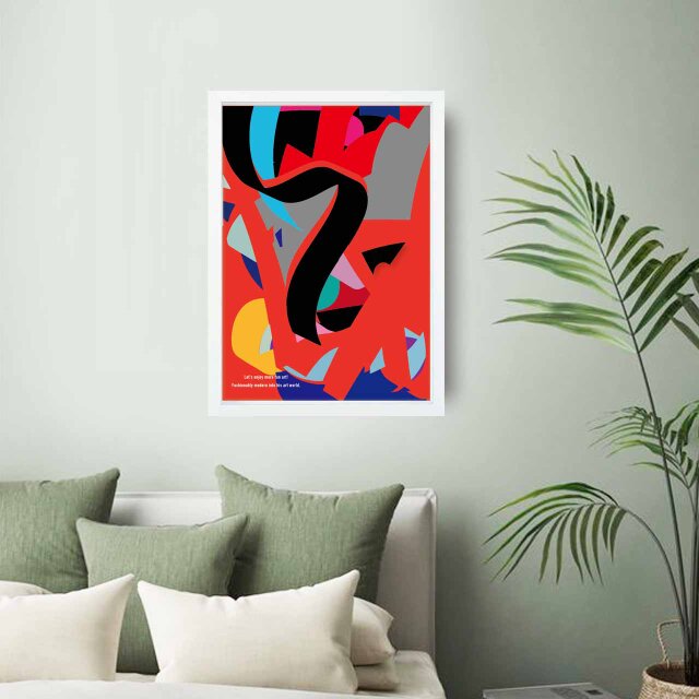 カラリングモダン 送料無料 イラスト A4〜A0 ポスター アートポスター