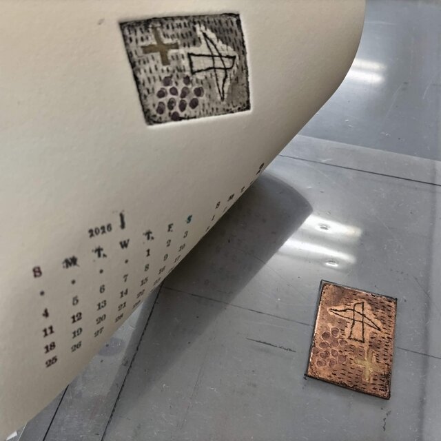 ミニ銅版画6枚セット(2026カレンダー付き） | iichi 日々の暮らしを