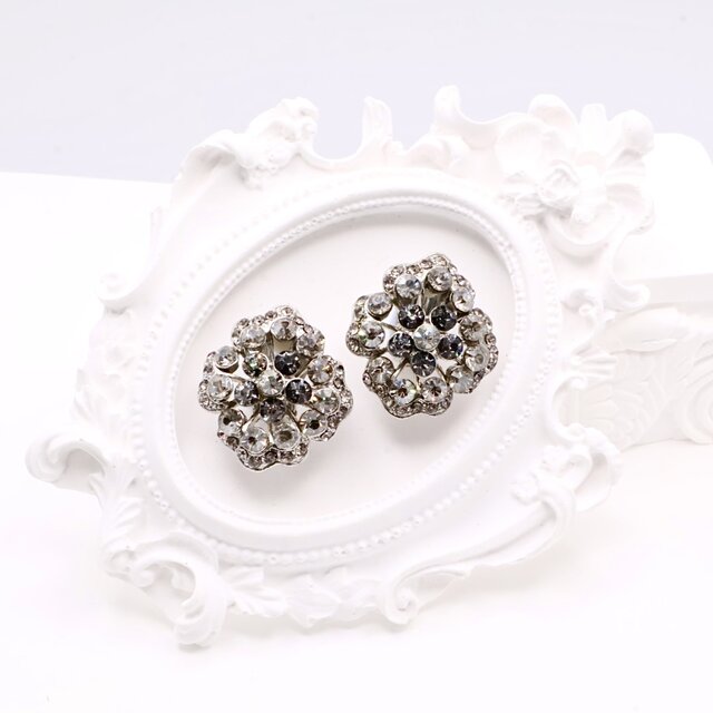 アメリカ買付】ヴィンテージ クリスタルフラワー×ラウンドライン