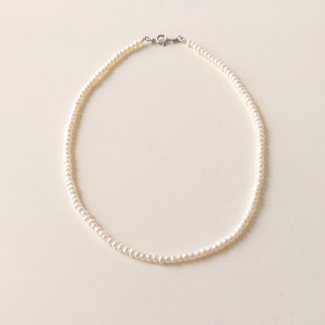 ロンデル淡水パールショートネックレス