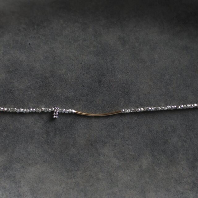 カレンシルバー ゴールドフィルドのコンビブレスレット（Silver925