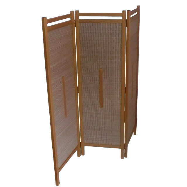 竹 3連 スクリーン 衝立 パーテーション タモ無垢材 W132H150 | iichi