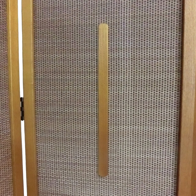 竹 3連 スクリーン 衝立 パーテーション タモ無垢材 W132H150 | iichi