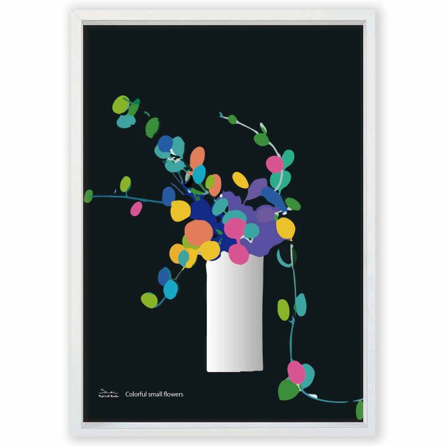 情熱リーフ　花　送料無料 　イラスト　A4〜A0　ポスター　アートポスター　アート/sei検索新着順　3817