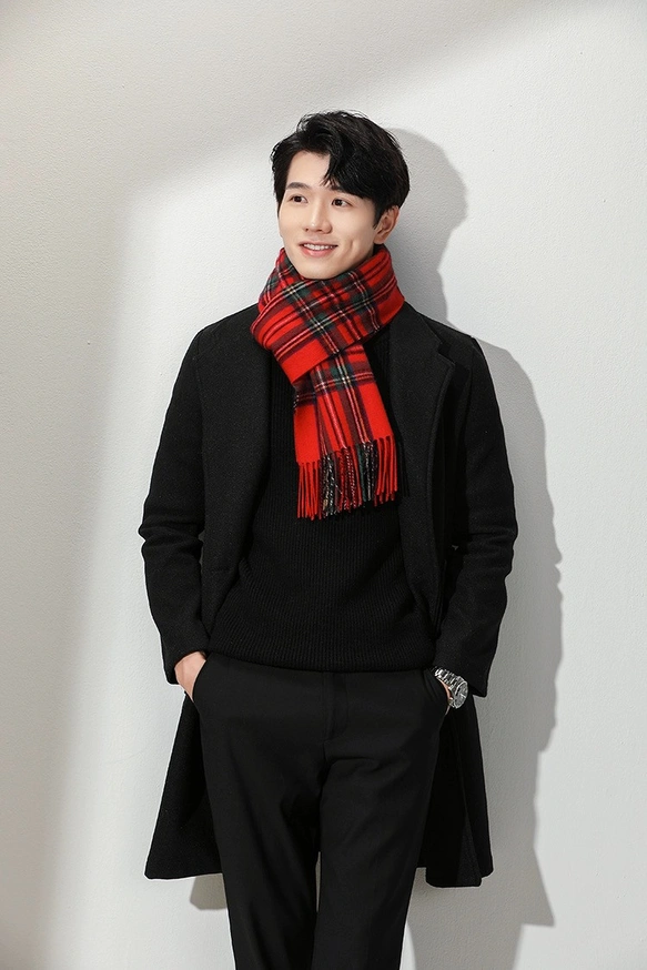 スヌード冬 ネックウォーマー スヌード マフラー メンズ ストール カシミヤ100% 最高のカシミヤ 英国風