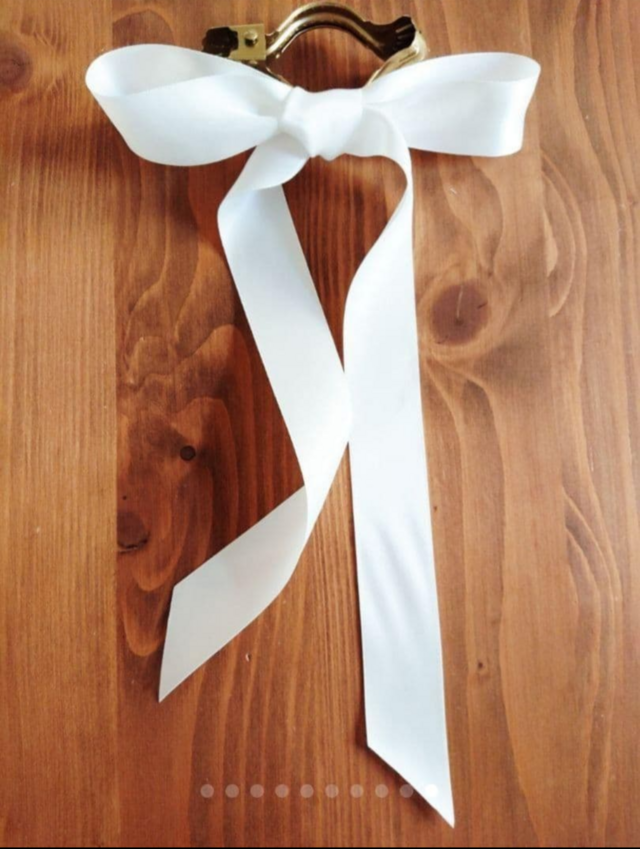 ホワイトコットン♪レース付きラッフル両開きカーテンリボンクリップ