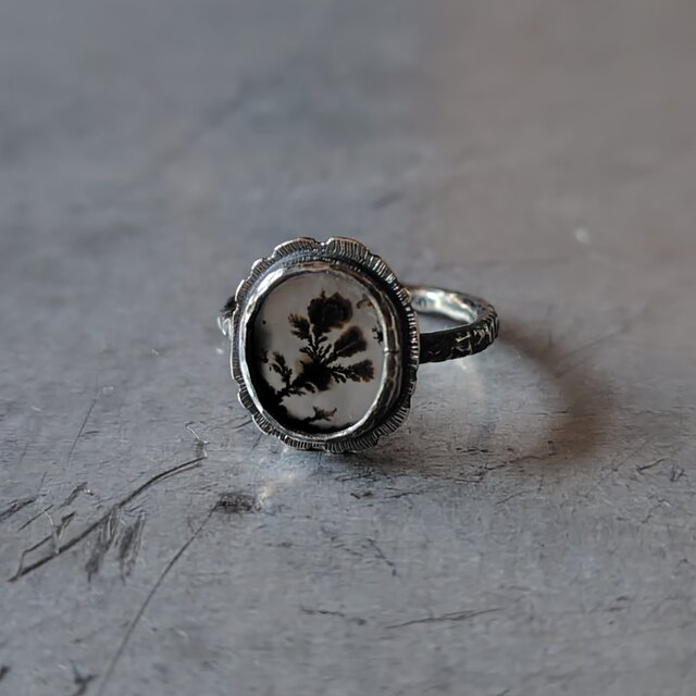 デンドリティックアゲートシルバーリング#11.5