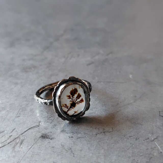 デンドリティックアゲートシルバーリング#11.5 | iichi 日々の暮らしを