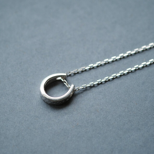 馬蹄 叩き加工 ネックレス シルバー925 メンズ ユニセックス | iichi