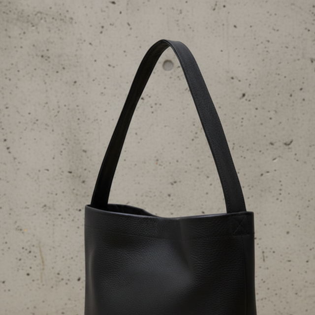 A4収納本革ワンショルダートート｜柔らかく身体になじむミニマル