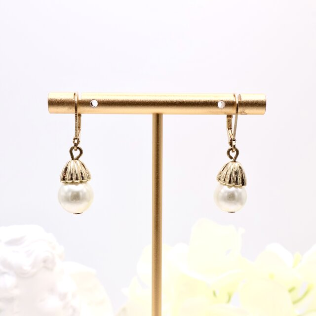 【MONET】ヴィンテージ パールドロップピアス＊Classic Elegance Pearl 1980s