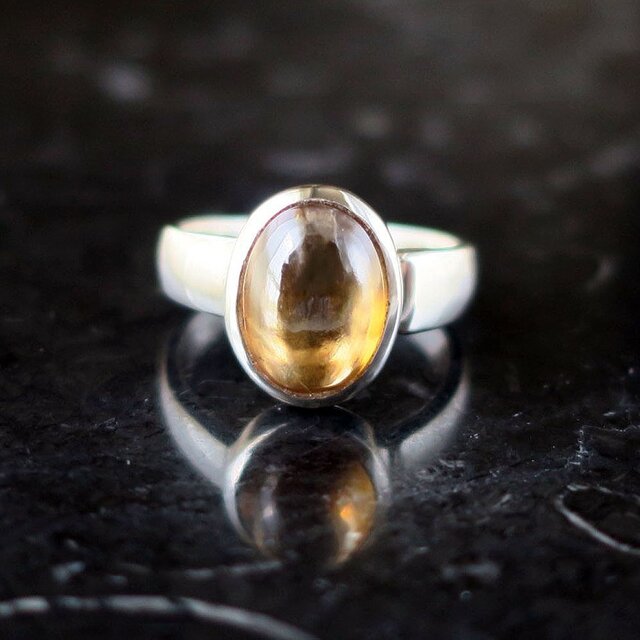 天然ジルコン リング フリーサイズ 12月誕生石 オレンジ色 オーバル 5ct 天然石ジュエリー