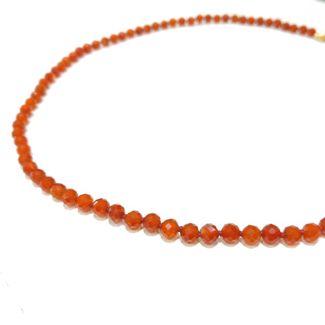 赤瑪瑙のチョーカーネックレス/40㎝