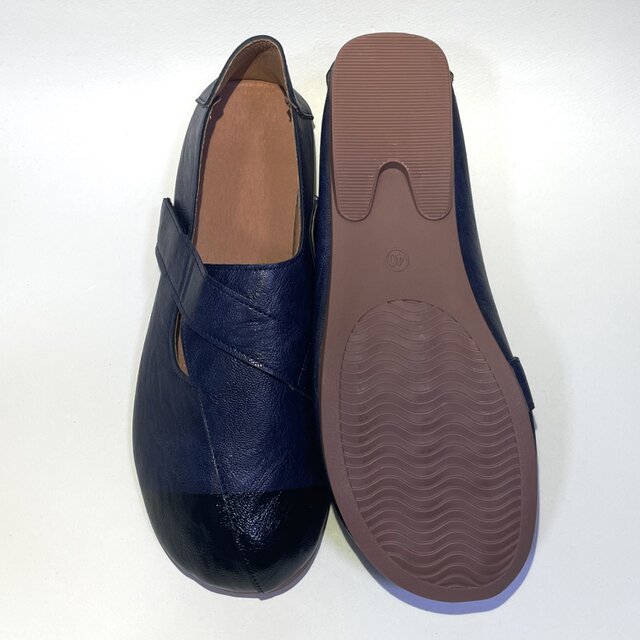 軽量・人工皮革バイカラースニーカー (Wグリーン他) 合皮・マイクロ