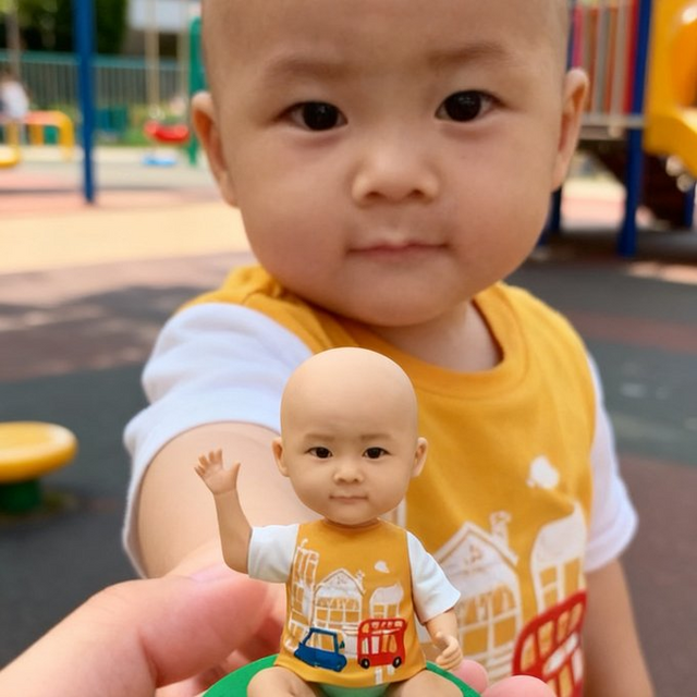 子ども 誕生日プレゼント、出産祝い 妊婦　男の子 女の子 オーダーメイド 似顔絵 人形、赤ちゃん・ベビー 写真 から フィギュア