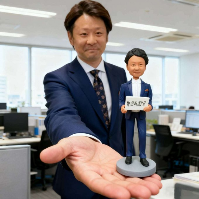 就職祝い、退職祝い、似顔絵 人形 オーダーメイド ドール オリジナル 肖像画　置物　フィギュア 作成、上司、社長、同僚