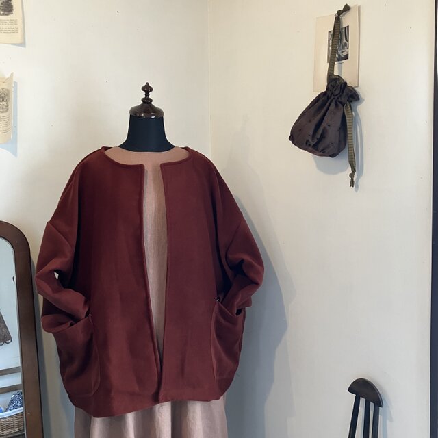 ウールのショート丈コート（o-coat-001）