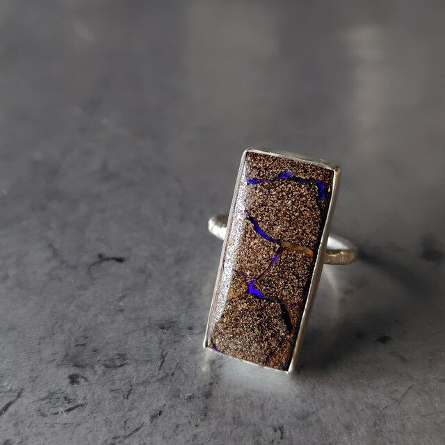 ボルダーオパールシルバーリング#15