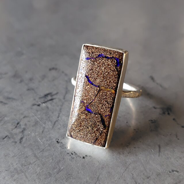 セール ボルダーオパール シルバーリング ピクチャーオパール ボルダーオパールシルバーリング#15 | iichi 日々の暮らしを心地よく