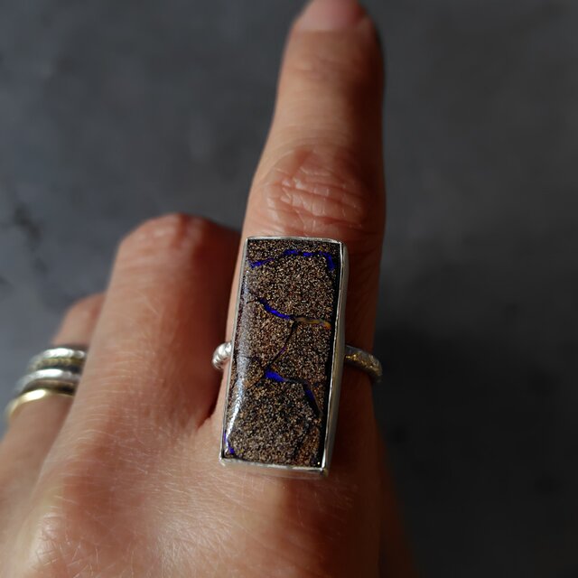 ボルダーオパールシルバーリング#15 | iichi 日々の暮らしを心地よく